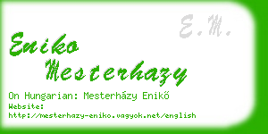 eniko mesterhazy business card