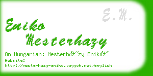 eniko mesterhazy business card